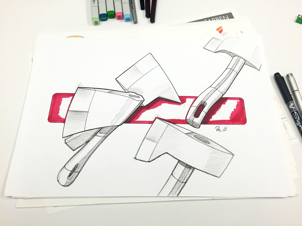 Hand drawn draft，Design appreciation，